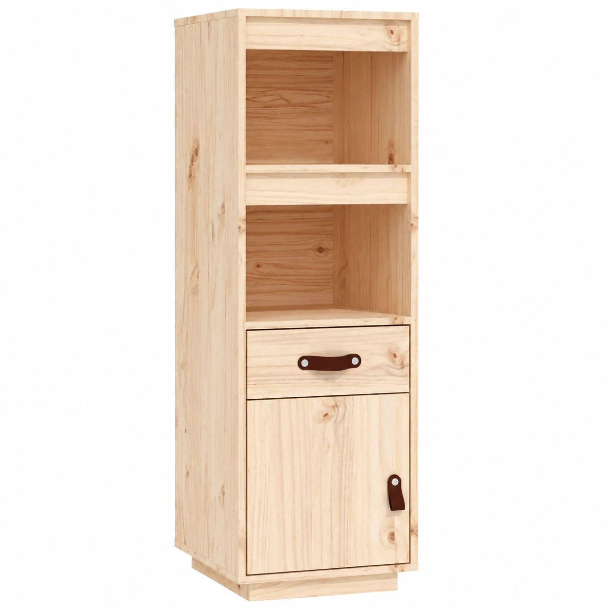 Mobile in Pino Massello con Ante Scorrevoli per Soggiorno o Camera da Letto, Design Rustico Italiano, 34x40x108,5 cm