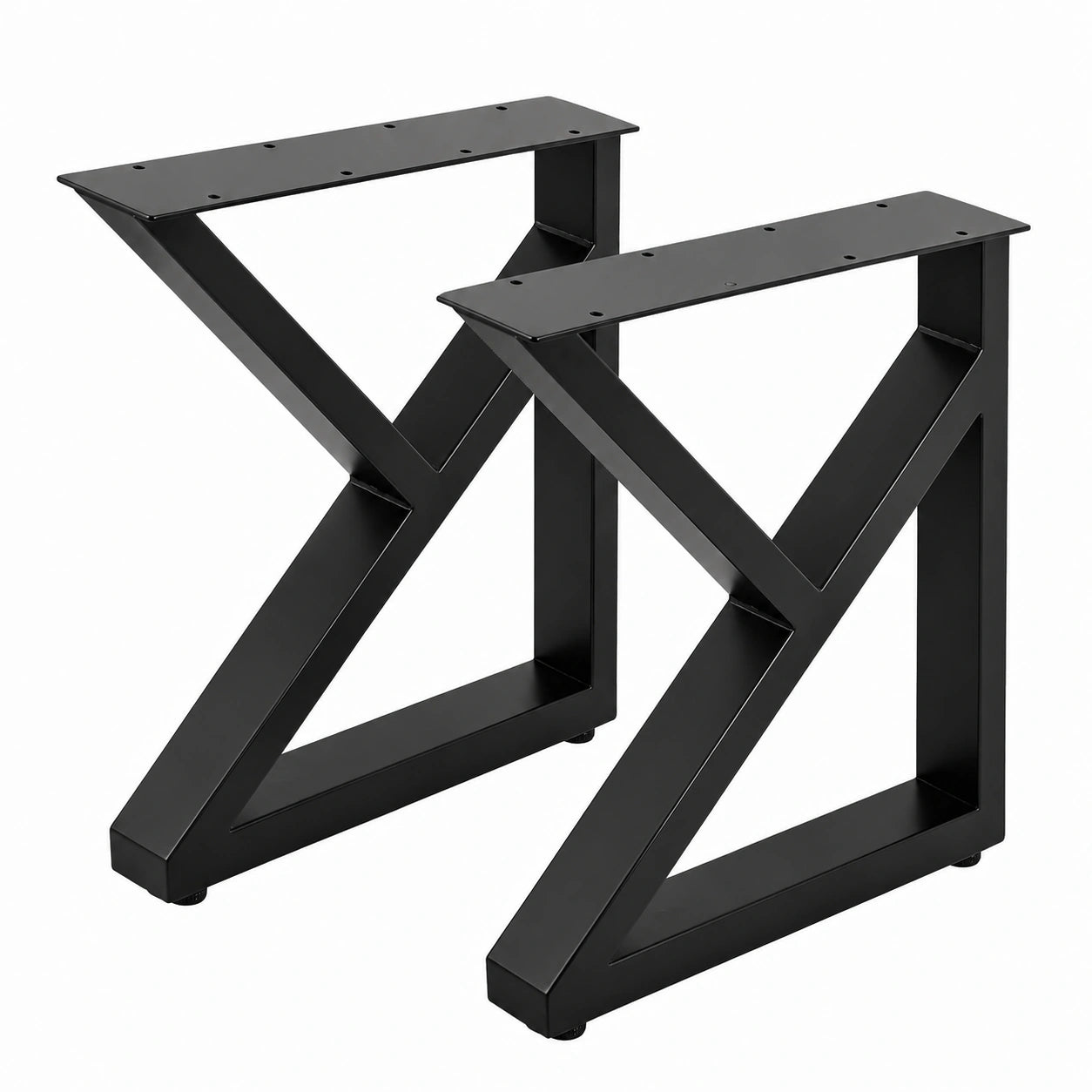 Homtone Gambe Tavolo in Metallo Nero, Stile Industriale per Progetti Fai da Te