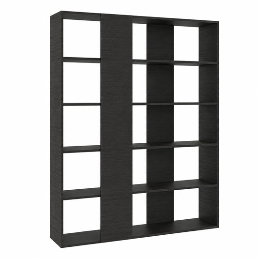 Libreria Moderna Rachele Nero Frassino, Design Italiano per Soggiorno e Ufficio