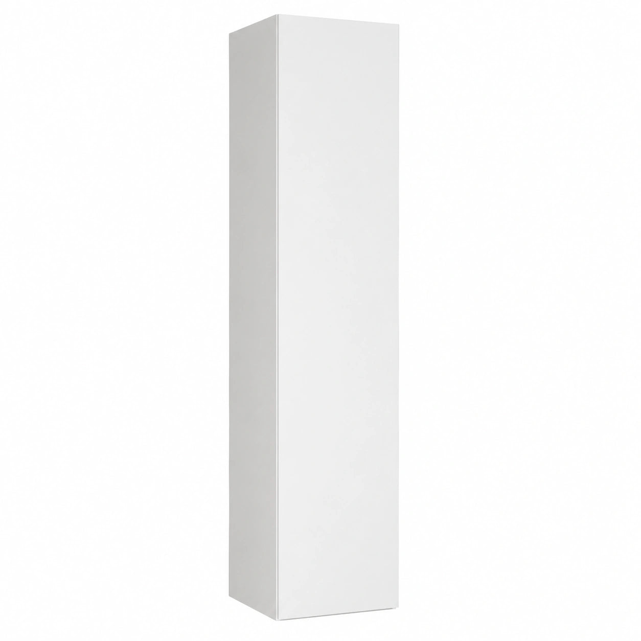 Colonna Bagno Sospesa Bianca Lucida con Ripiani, Modello Compatto 26x138x26 cm