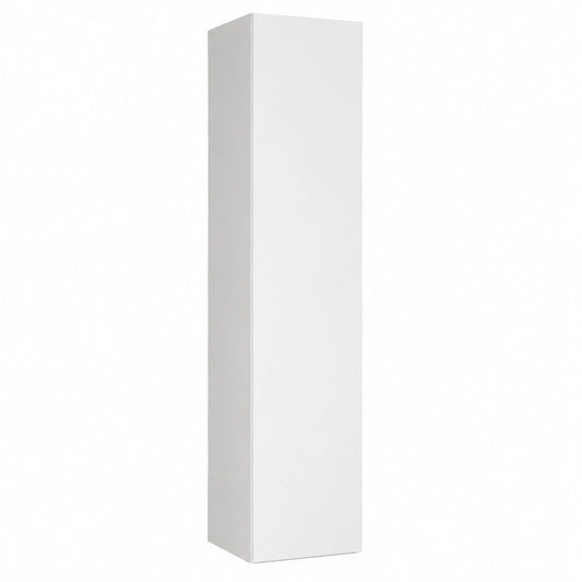 Colonna Bagno Sospesa Bianca Lucida con Ripiani, Modello Compatto 26x138x26 cm