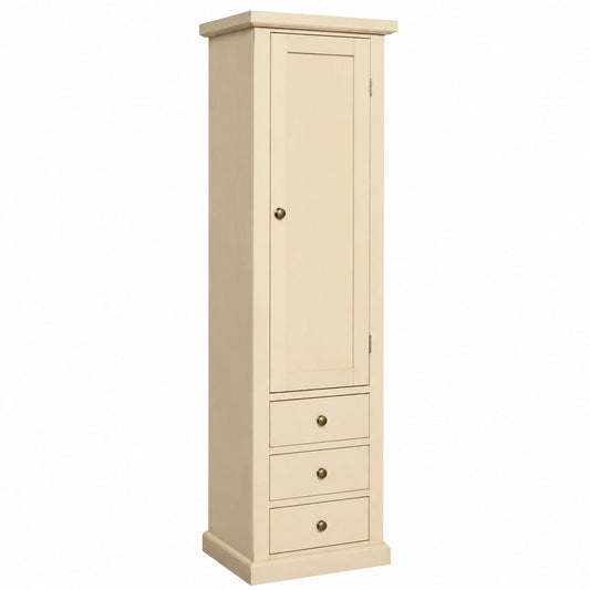 Vetrinetta in Legno Arte Povera con Cassetti e Anta - 45x41x187 cm
