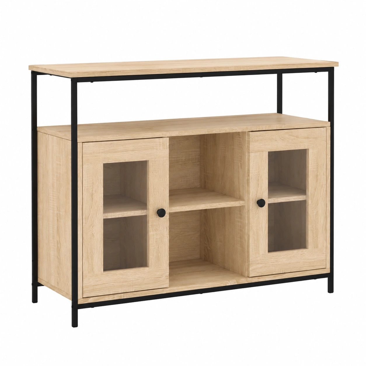 Madia in Rovere Sonoma 100x35x80 cm per Salotto Moderno