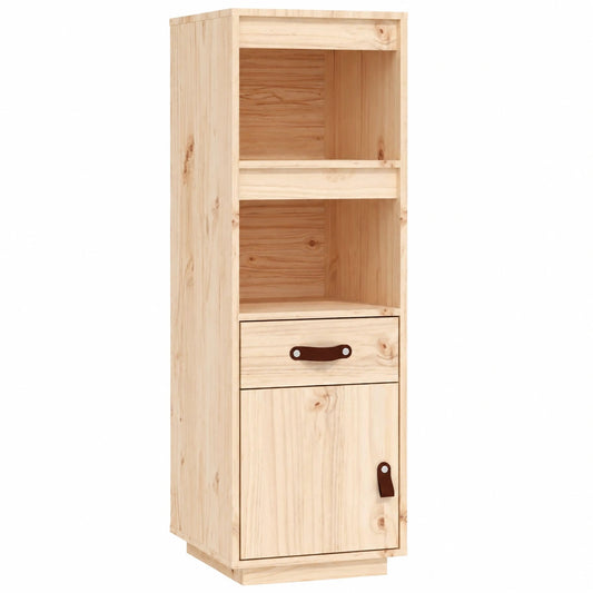 Mobile in Pino Massello con Ante Scorrevoli per Soggiorno o Camera da Letto, Design Rustico Italiano, 34x40x108,5 cm