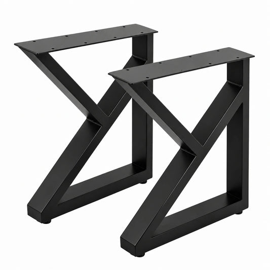Homtone Gambe Tavolo in Metallo Nero, Stile Industriale per Progetti Fai da Te