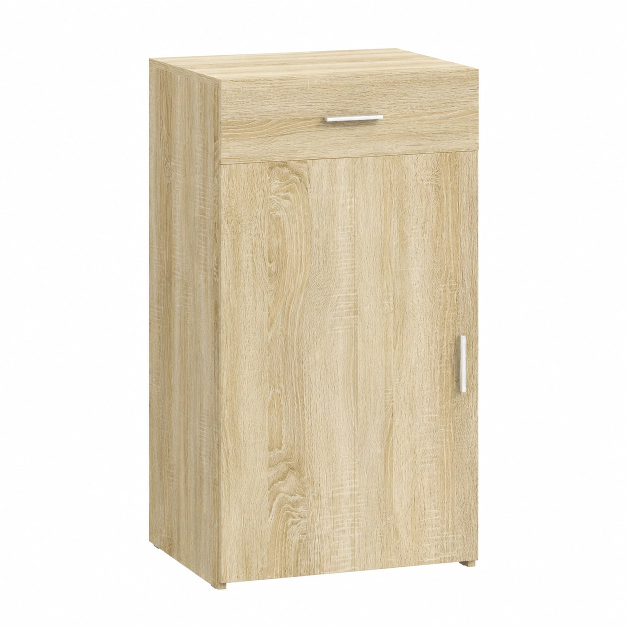 Mobile in Legno Rovere Sonoma con Ante e Ripiano Interno, Design Italiano Moderno per Soggiorno e Camera da Letto