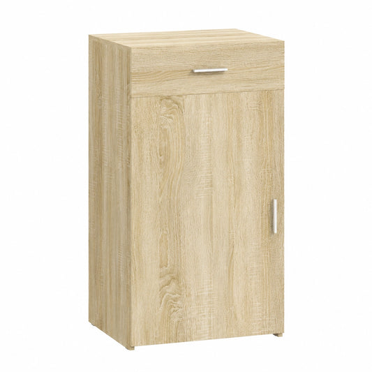 Mobile in Legno Rovere Sonoma con Ante e Ripiano Interno, Design Italiano Moderno per Soggiorno e Camera da Letto
