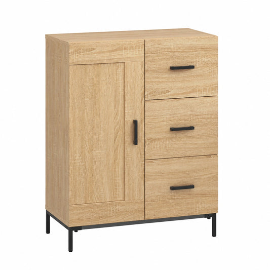 Mobile Contemporaneo in Rovere Sonoma, Alta Qualità 69,5x34x90 cm, Armadio Funzionale per Soggiorno e Camera da Letto