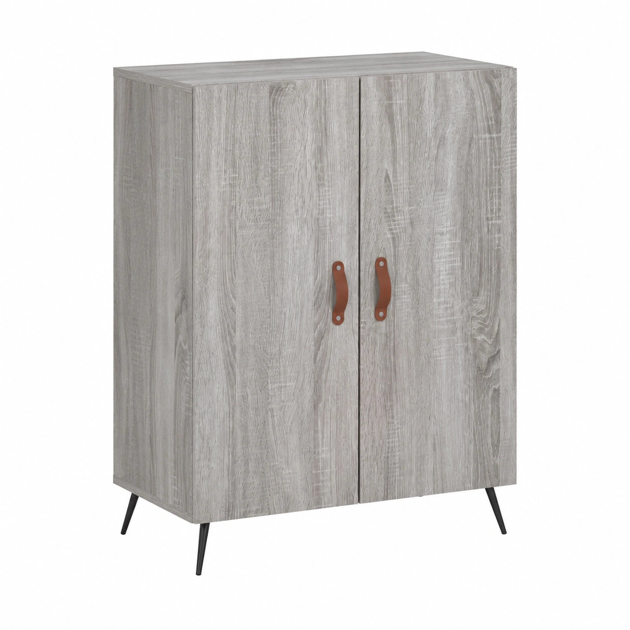 Mobiletto in Legno Multistrato Grigio Sonoma, 69,5x34x90 cm, Design Moderno per Soggiorno e Camera da Letto