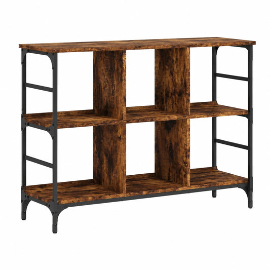 Mobile Contemporaneo 102x32x73,5 cm in Legno Rovere Fumo con Ante e Cassetti per Soggiorno e Camera da Letto