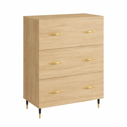 Mobile Contenitore Moderno in Rovere Sonoma per Soggiorno e Camera da Letto, 69,5x34x90 cm, Design Italiano di Alta Qualità